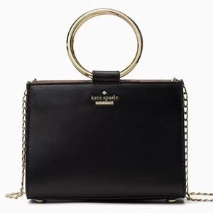 Kate Spade New York Mini Sam Tote Black Ring-Handle Soft Leather Crossbody
